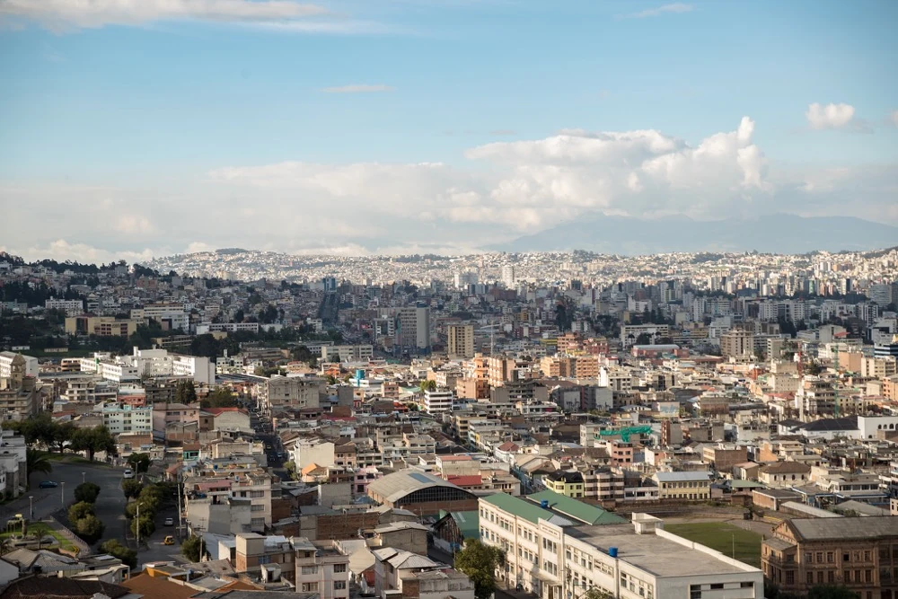 City skyline in Ecuador