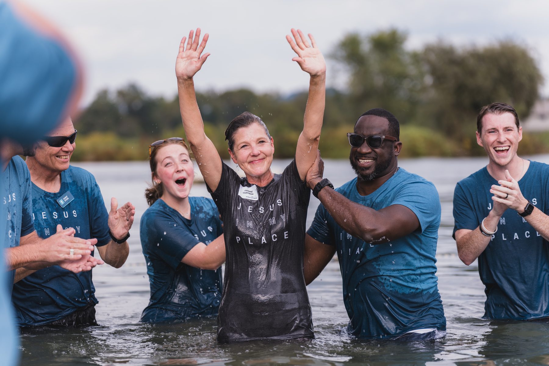 Baptism celebration at church