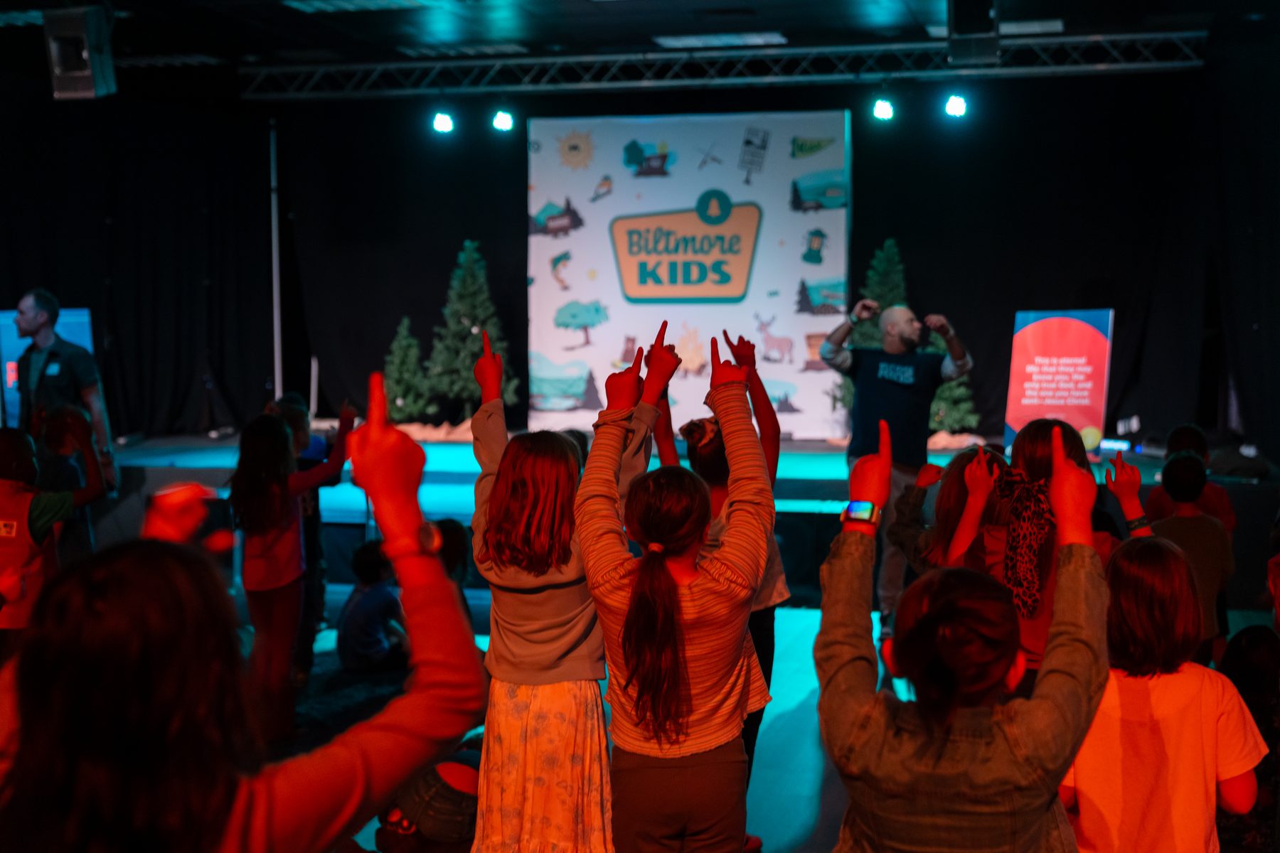 Children worshiping in a next-generation environment